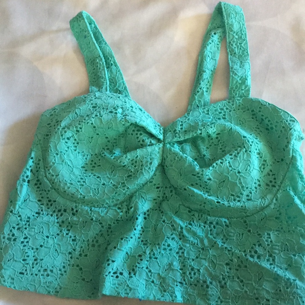 Cute sea foam blue crop top